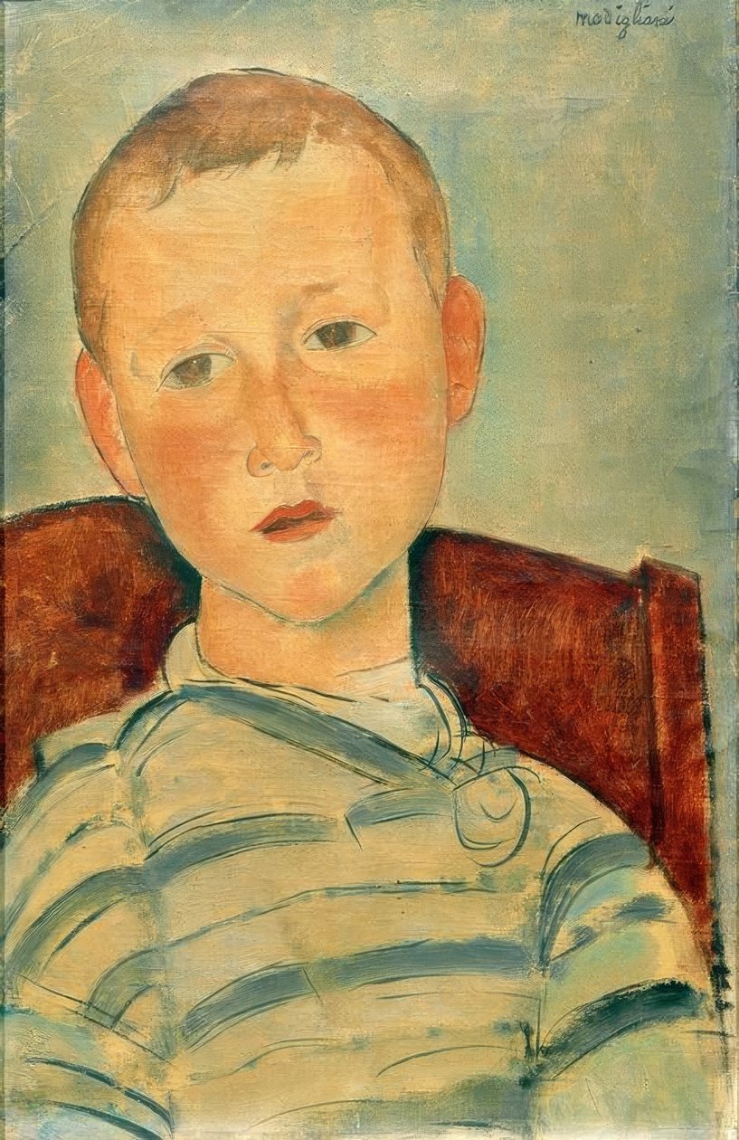 Fiú csíkos pulóverrel alkotó: Amedeo Modigliani