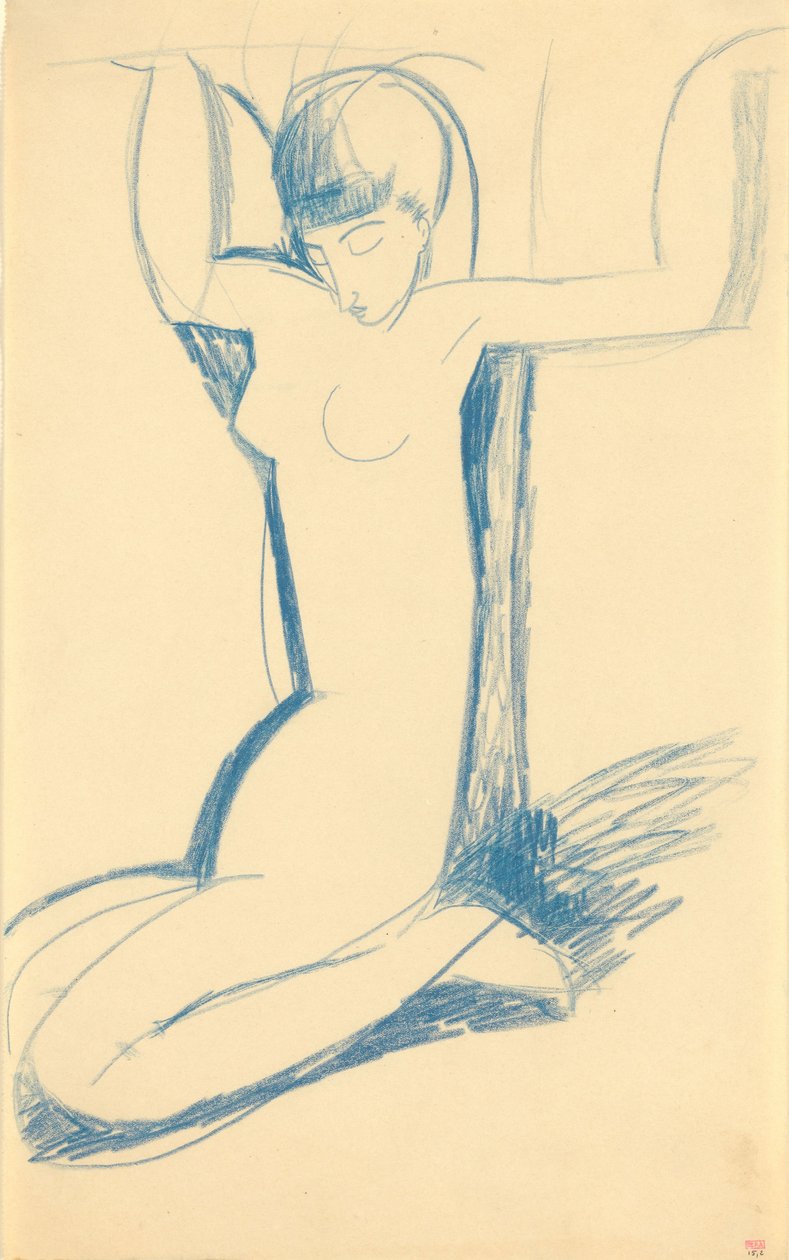Canneling Blue Caritid (Anna Ekmatova) alkotó: Amedeo Modigliani