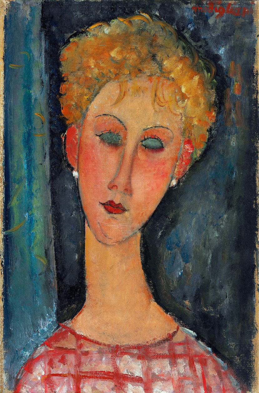 A szőke fülbevalós, 1918-1919 alkotó: Amedeo Modigliani