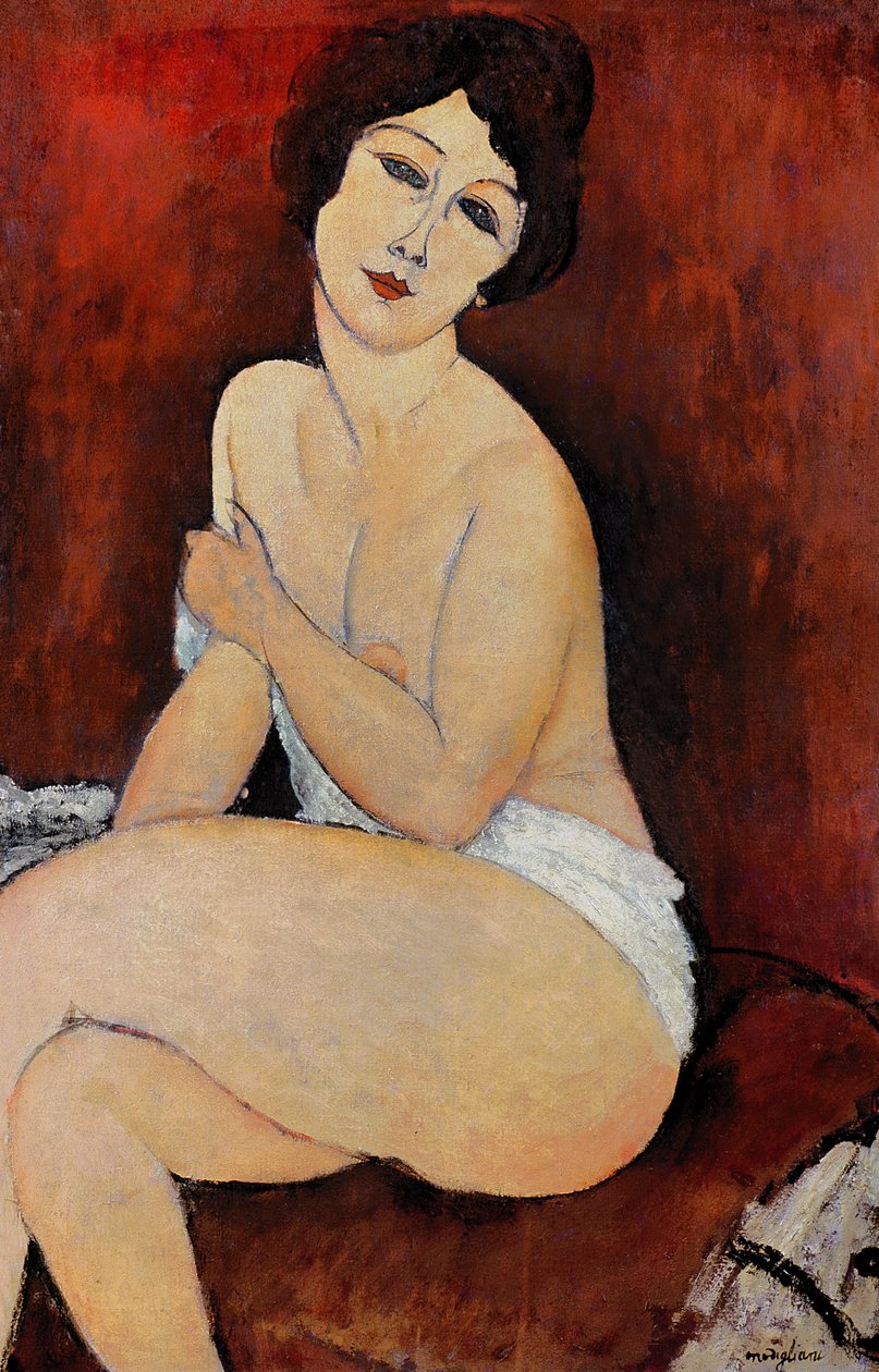 Nagy ülő akt (olaj, vászon) alkotó: Amedeo Modigliani