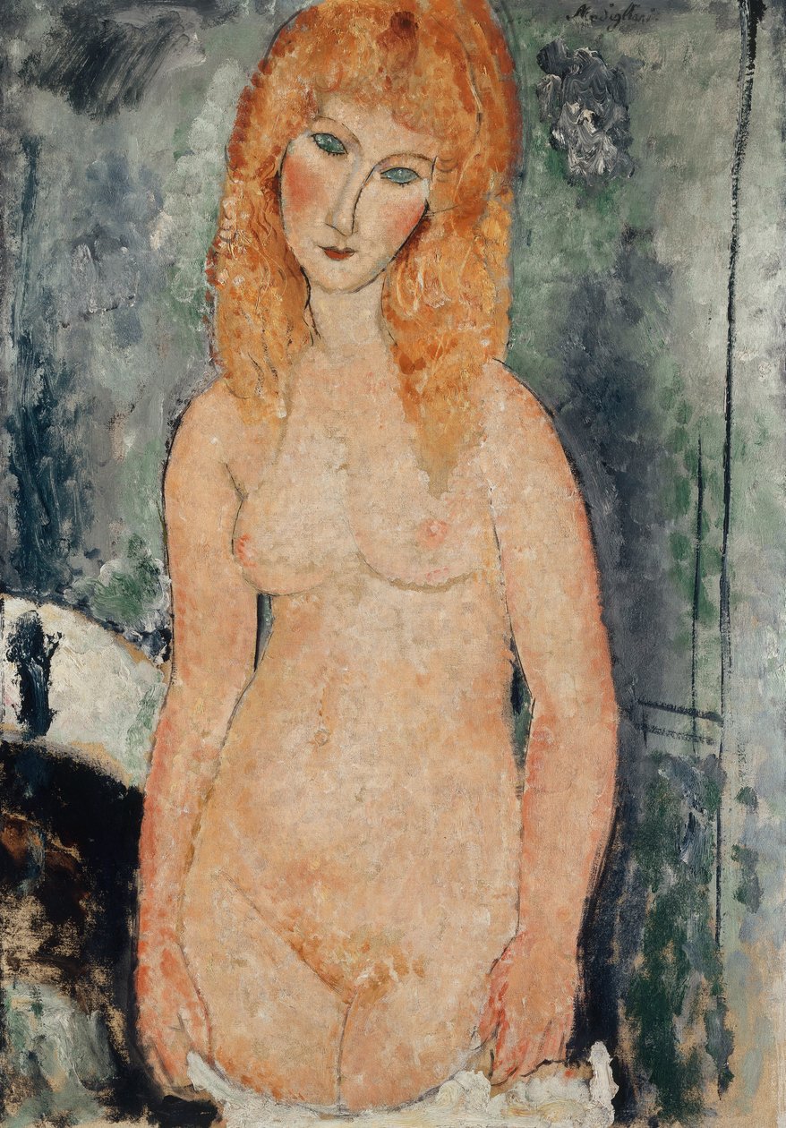 Akt álló, 1917-1918 körül alkotó: Amedeo Modigliani