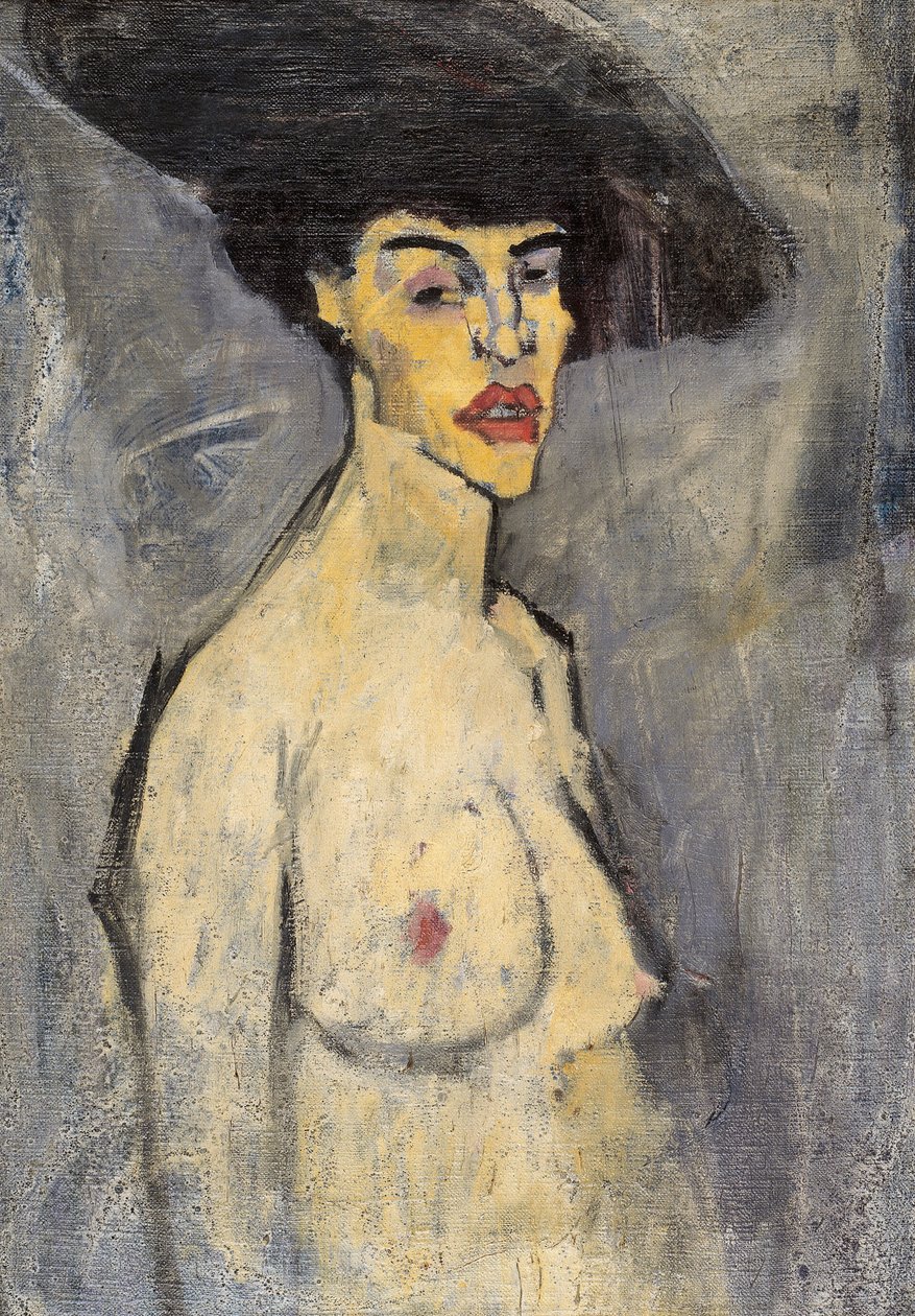 Meztelenül kalapban alkotó: Amedeo Modigliani