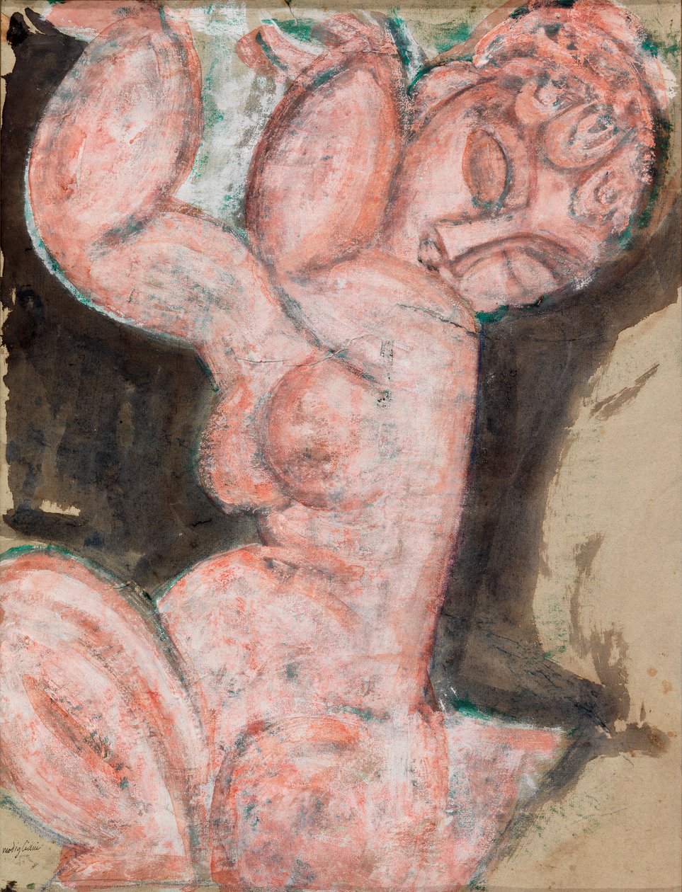Pink Nude - Caryatid alkotó: Amedeo Modigliani