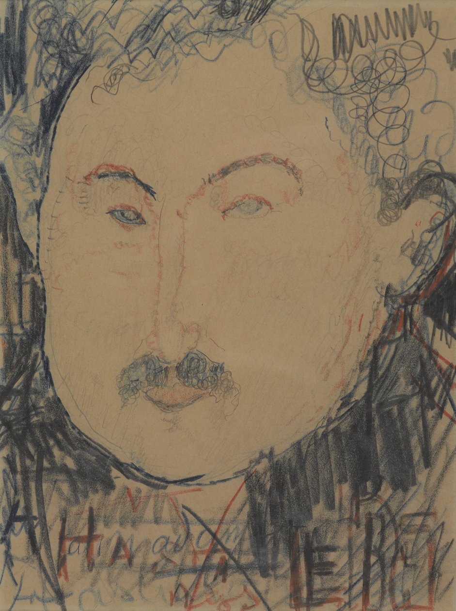 Adolphe Basler portréja, 1916 körül (conté zsírkréta) alkotó: Amedeo Modigliani