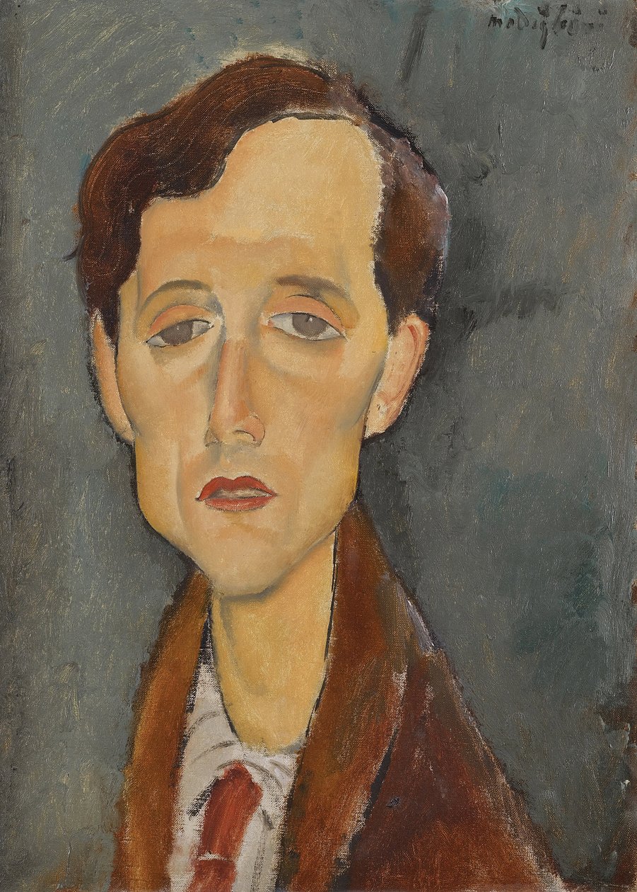 Frans Hellens (1881-1972) portréja, Modigliani, Amedeo (1884-1920). Olaj, vászon, mérete: 46x34 alkotó: Amedeo Modigliani