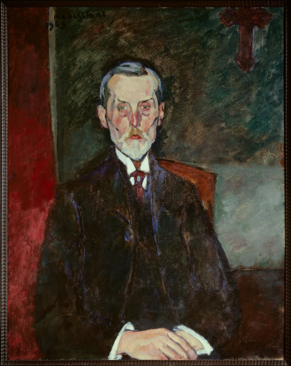 Jean Baptiste Alexandre portréja a feszületnél, Amedeo Modigliani (1884-1920) alkotó: Amedeo Modigliani