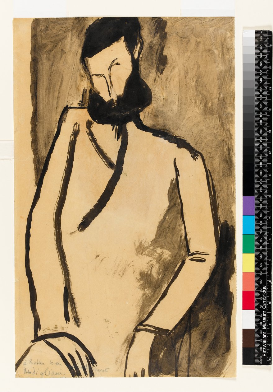 Egy szakállas férfi portréja, 1909 alkotó: Amedeo Modigliani