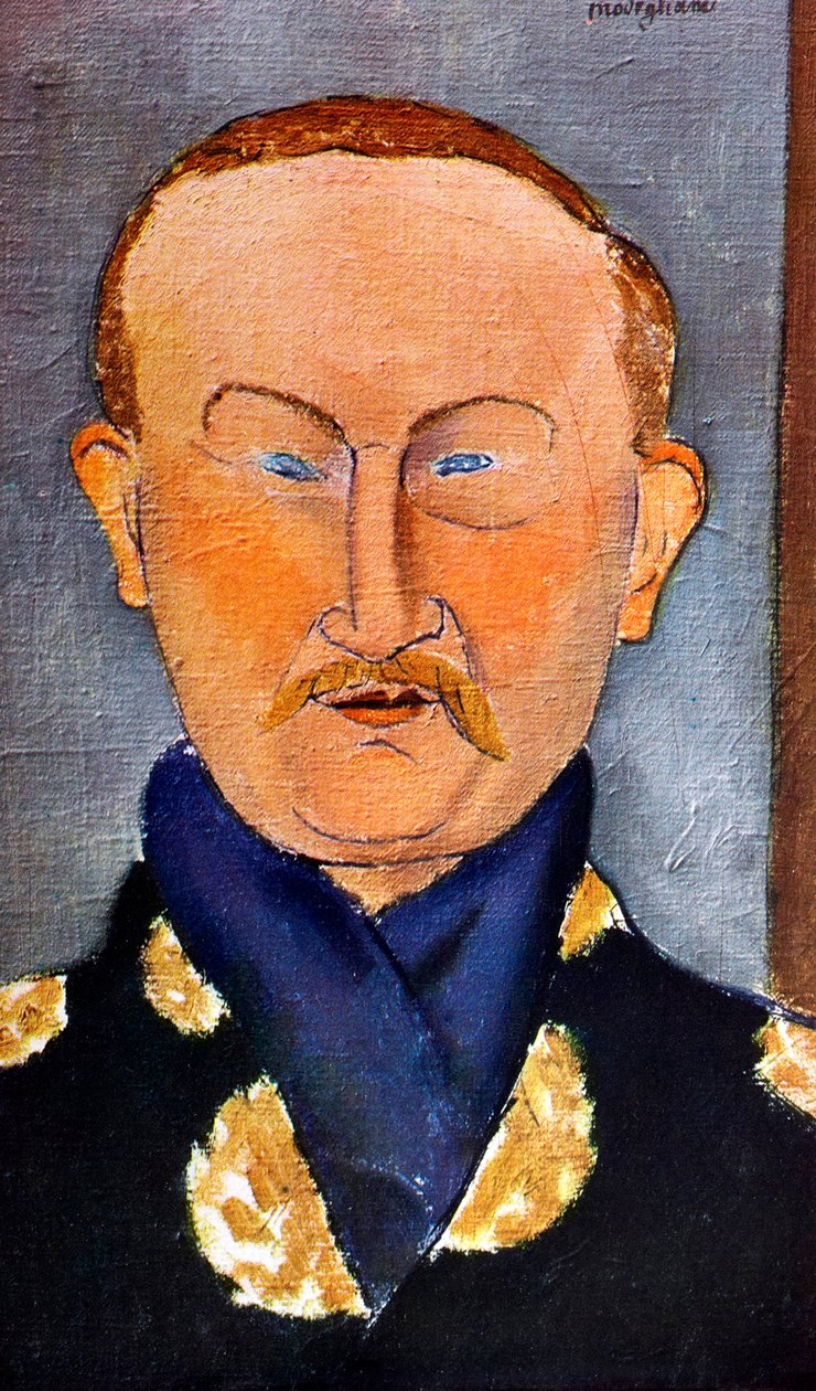 Léon Bakst festő portréja 1866-1924, 1917 alkotó: Amedeo Modigliani