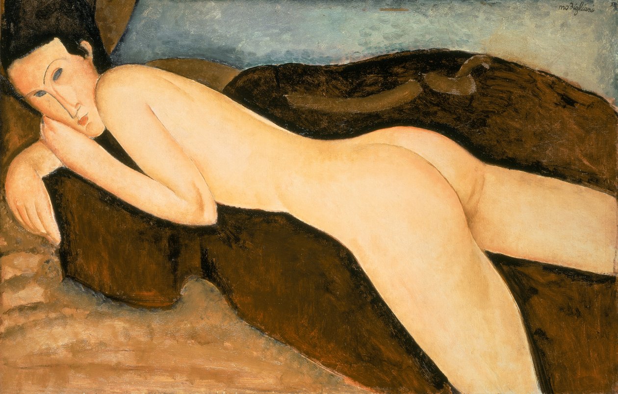 Fekvő akt hátulról (Nu Couche de Dos) 1917 alkotó: Amedeo Modigliani
