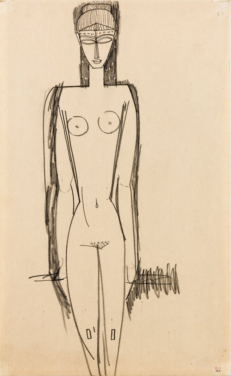 Álló akt; Nem áll, 1910-1911 körül alkotó: Amedeo Modigliani