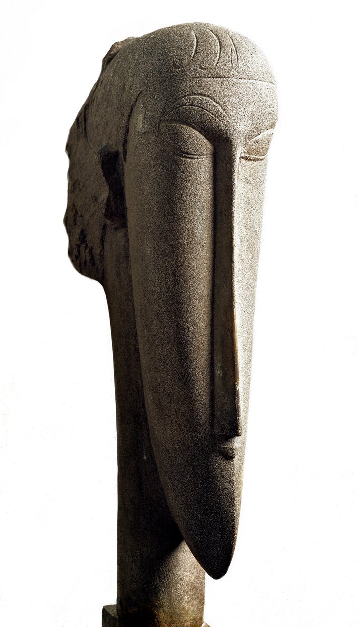 Fej. Fej. Amedeo Modigliani (1884-1920) szobra alkotó: Amedeo Modigliani