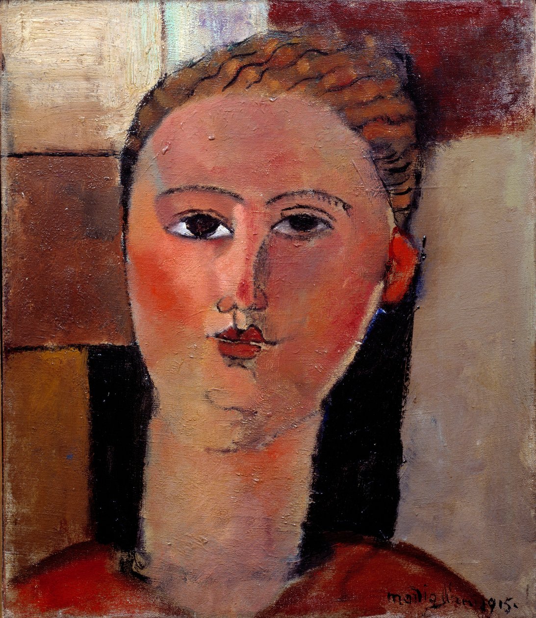 Amedeo Modigliani (1884-1920) A vörös hajú lány festménye 1915 V. 0,40 x 0,36 m Párizs, Musee de l