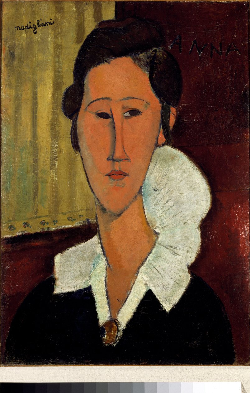 Nő a gallérral vagy Anna Zborowska portréjával alkotó: Amedeo Modigliani