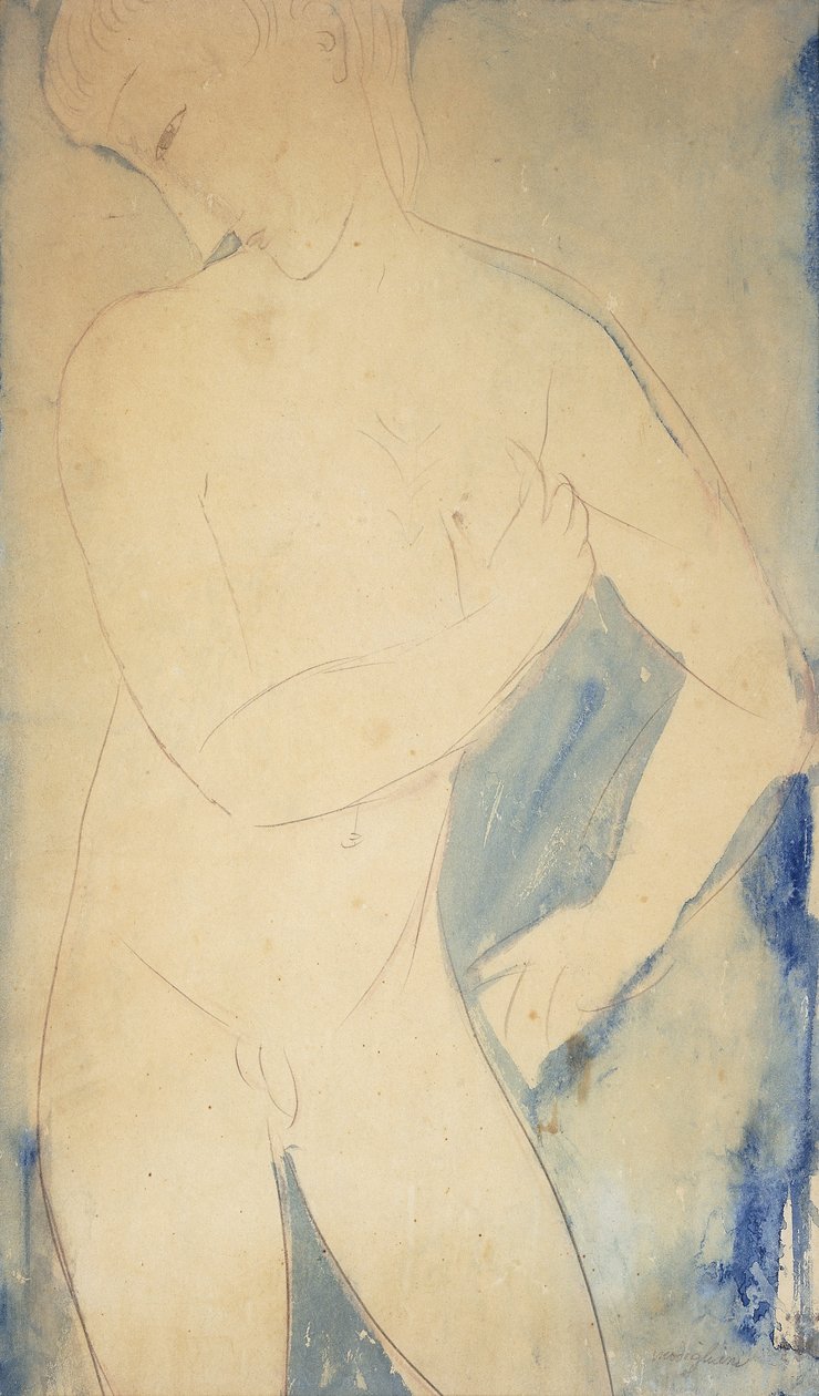 Young Nude Boy; Meztelen fiatal fiú alkotó: Amedeo Modigliani