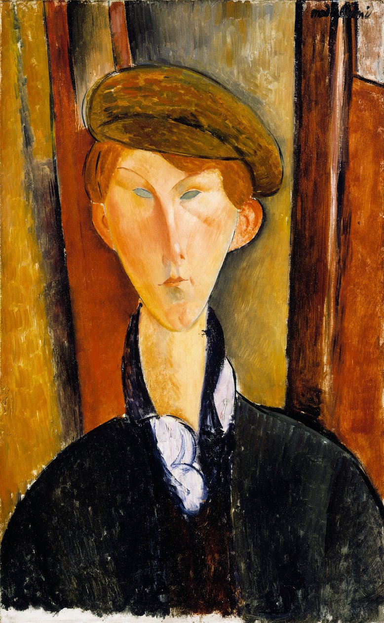 Fiatal férfi sapkával alkotó: Amedeo Modigliani