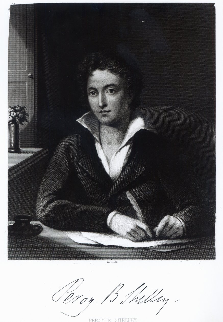 Percy Bysshe Shelley, vésett William Holl alkotó: Amelia Curran