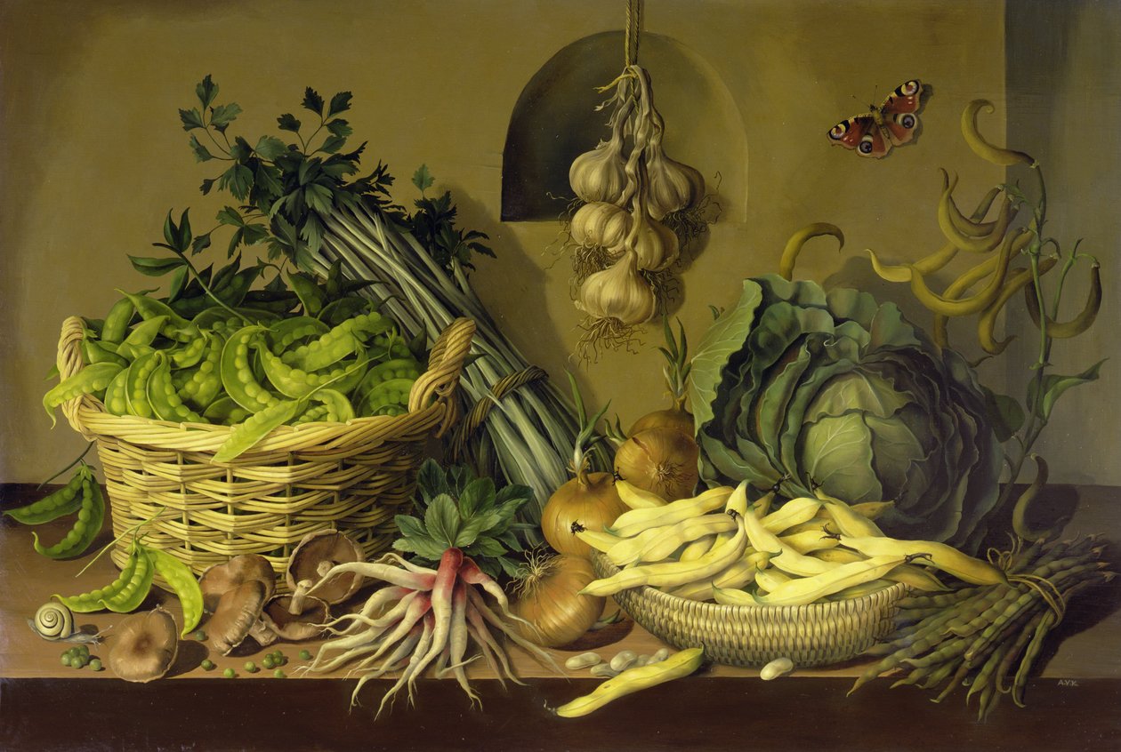 Káposzta, borsó és bab, 1998 alkotó: Amelia Kleiser