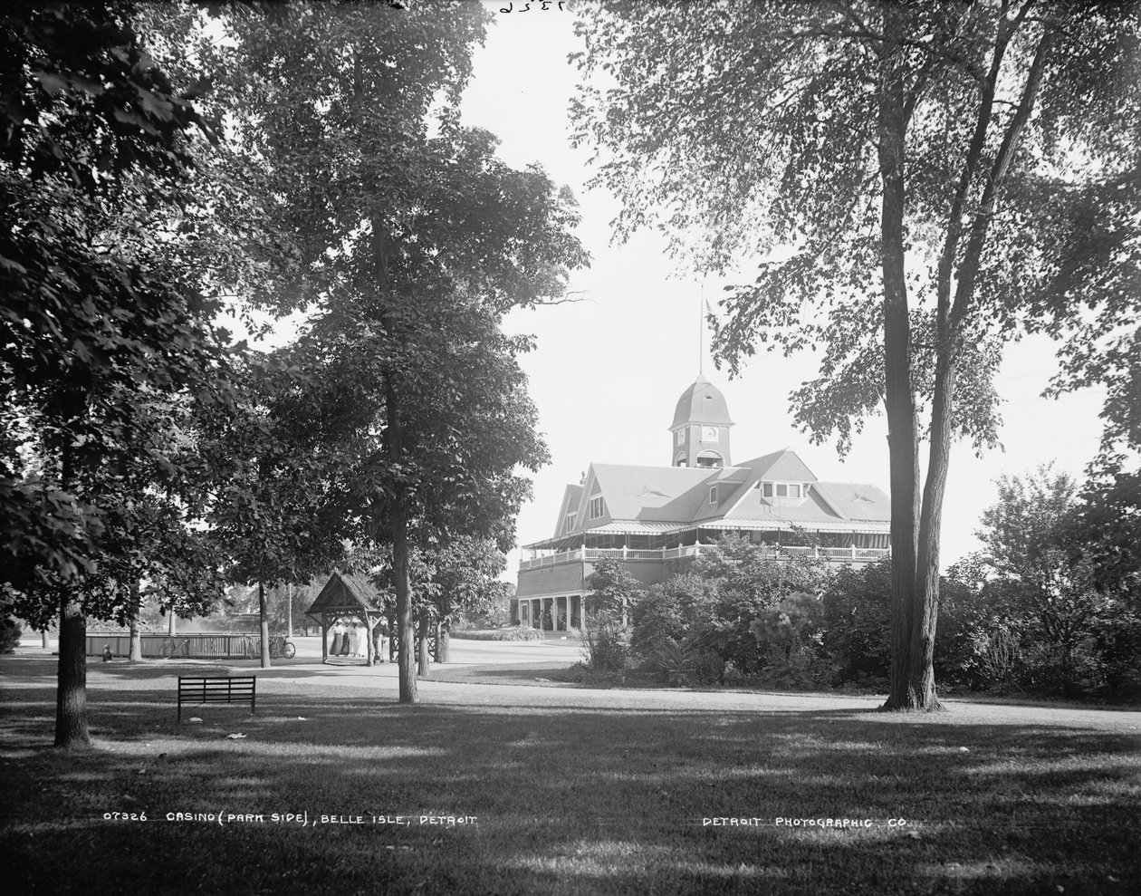 Kaszinó (park oldali), Belle Isle, Detroit, 1884-89 alkotó: American Photographer