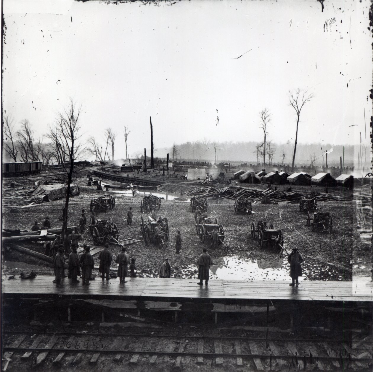 A Confederate Batteries Johnsonville-ben, Tennessee államban, 1864 novemberében alkotó: American Photographer
