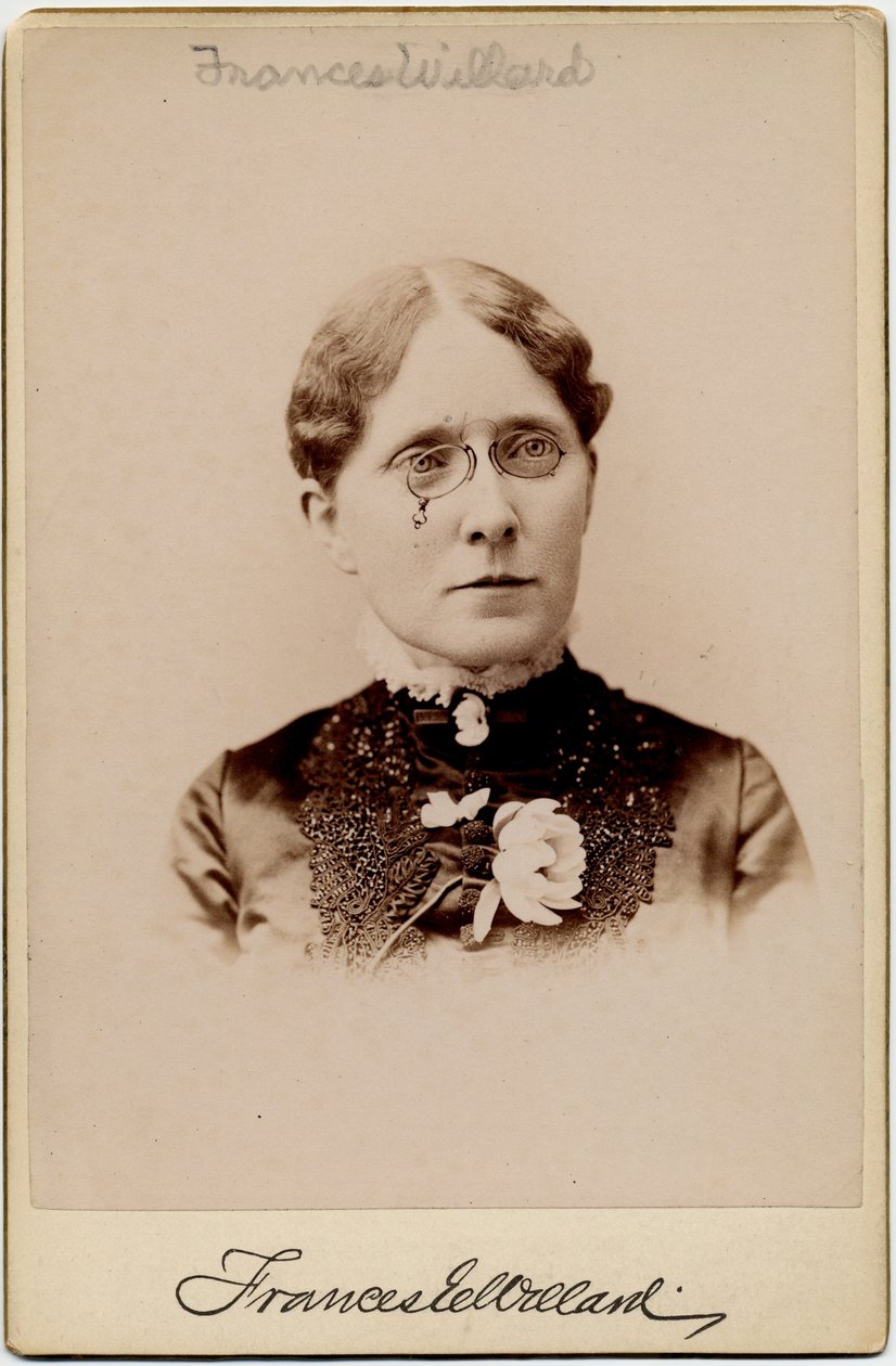 Frances Elizabeth Caroline Willard (1839-98), az amerikai nők választójoga, a mértékletesség kampányolója és oktatója (album fotó) alkotó: American Photographer