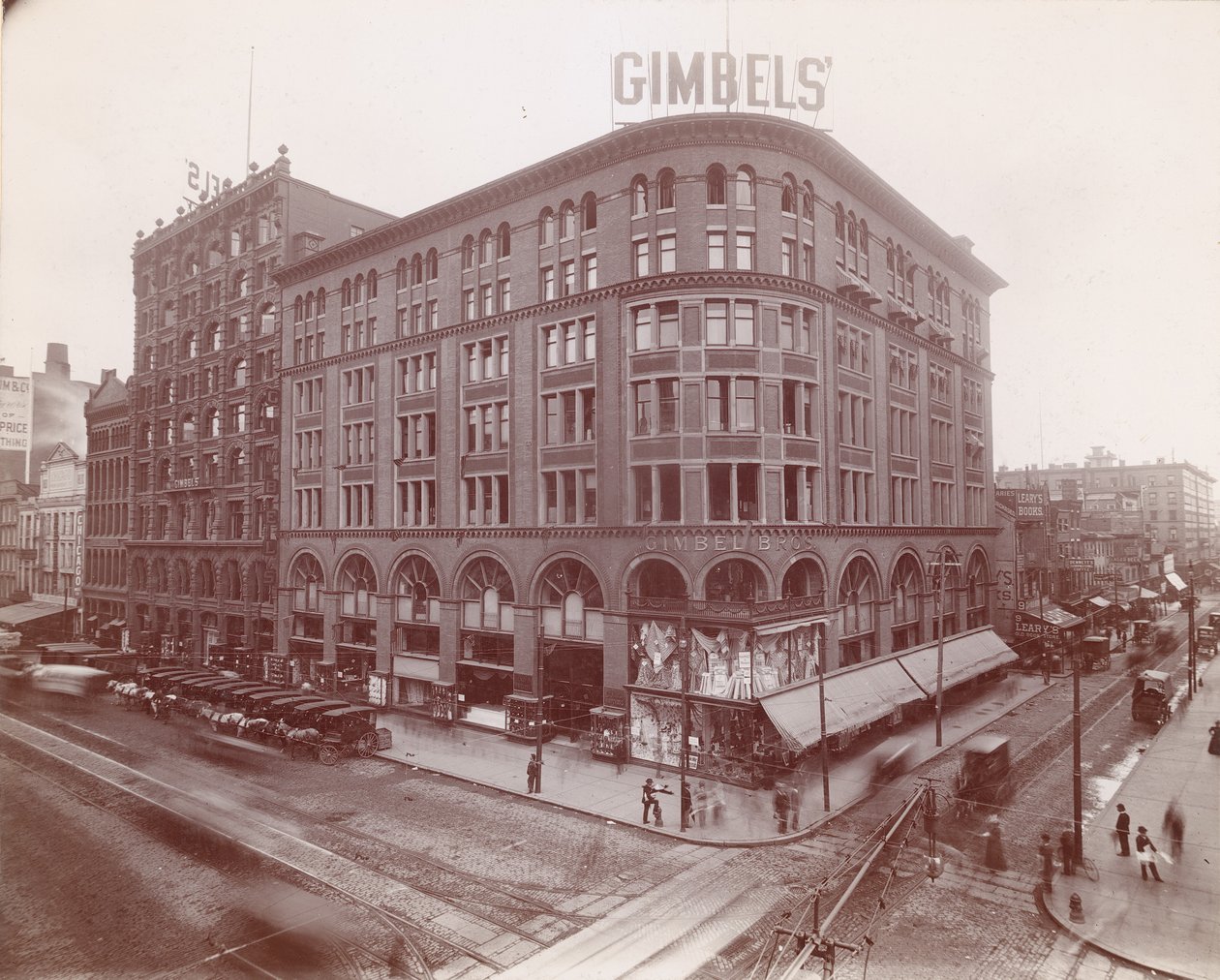 Gimbel Brothers, Market Street 9., Southeast corner, 1899 (albumnyomat) alkotó: American Photographer
