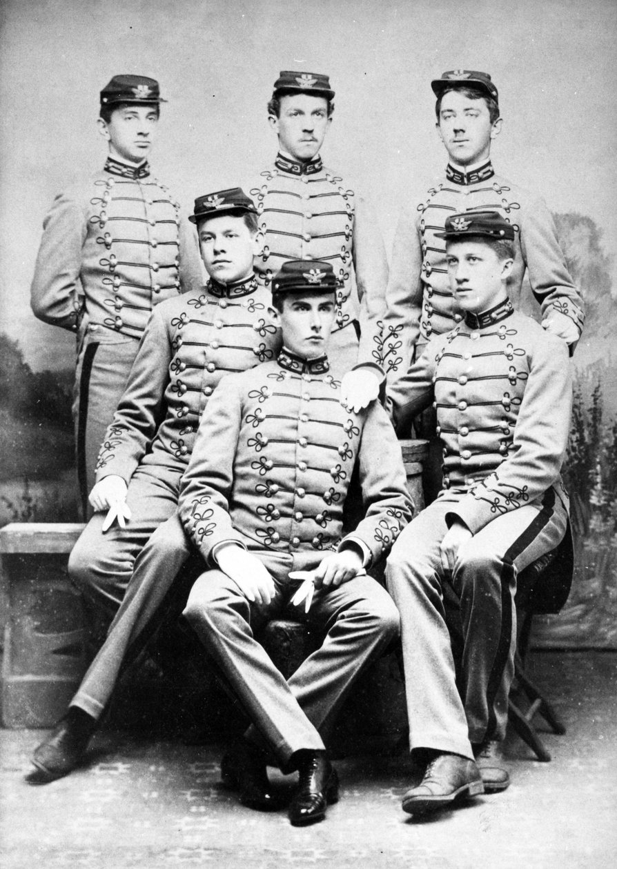 Csoportportré a Katonai Akadémiát végzett kadétokról, 1860 körül alkotó: American Photographer