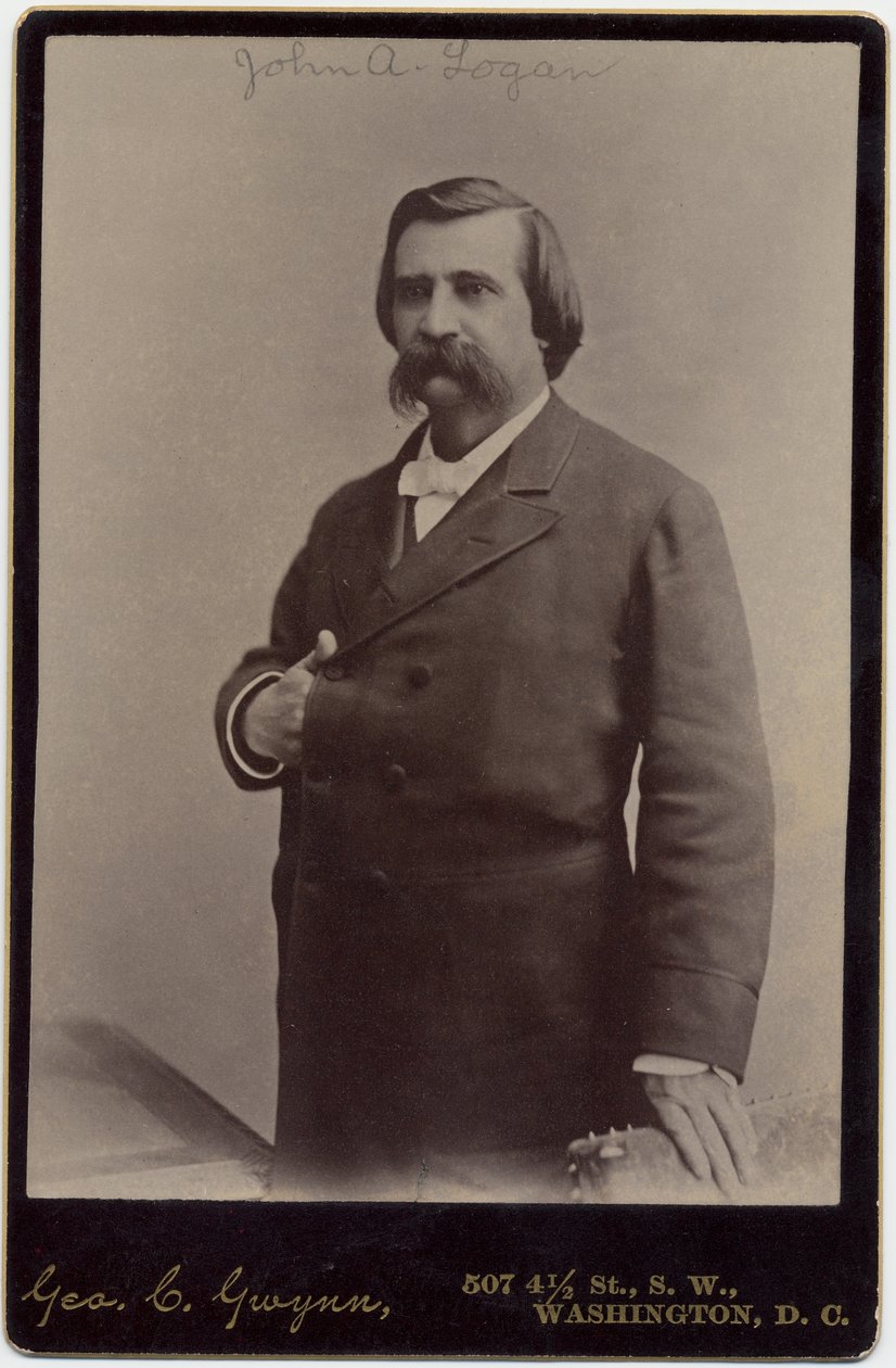 John Alexander Logan (1826-86), amerikai szenátor és az uniós hadsereg tábornoka; fotó: George C Gwynn, Washington DC (album fotó) alkotó: American Photographer