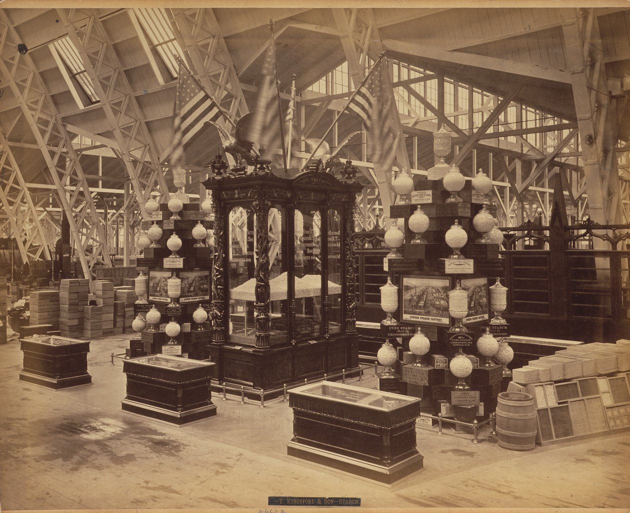 Kingsford, T., & Son, Oswego, N.Y., 210. kiállítás, Agricultural Hall, Bldg., 1876 (albumnyomat) alkotó: American Photographer