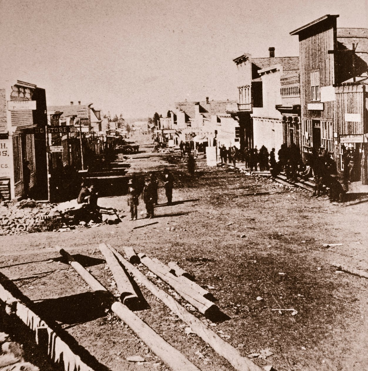 Leadville Colorado, 1870-es évek (szépia fotó) alkotó: American Photographer