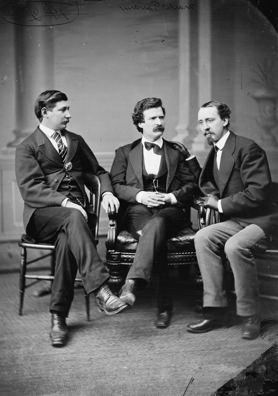Mark Twain, George Alfred Townsend és David Gray, 1871 alkotó: American Photographer