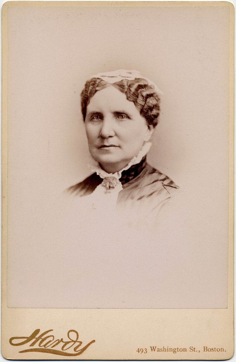Mary Ashton Rice Livermore (1820-1905), reformer, író, a polgárháború alatt az egészségügyi bizottságban szolgált, a női jogok szószólója; fotó: A N Hardy, Boston (album fotó) alkotó: American Photographer