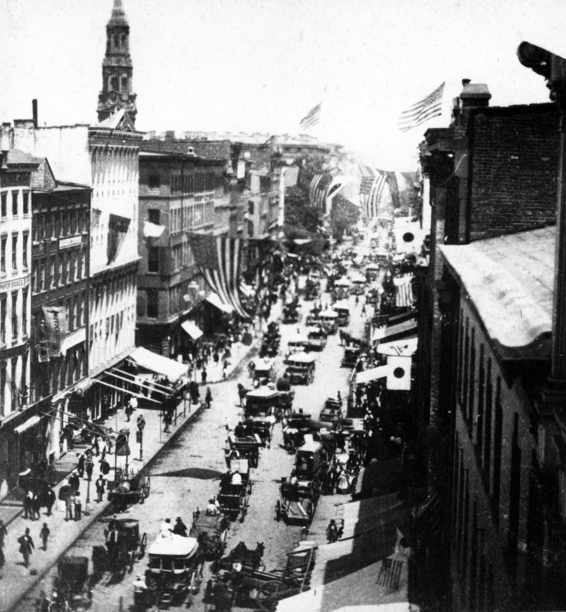 Panoráma a Western Union Telegraph Office-ból, New York, 1890 körül alkotó: American Photographer
