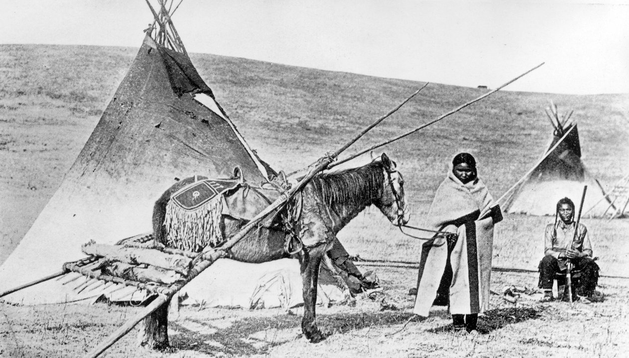 Pawnee Indians, Nebraska, 1880-1900 körül alkotó: American Photographer
