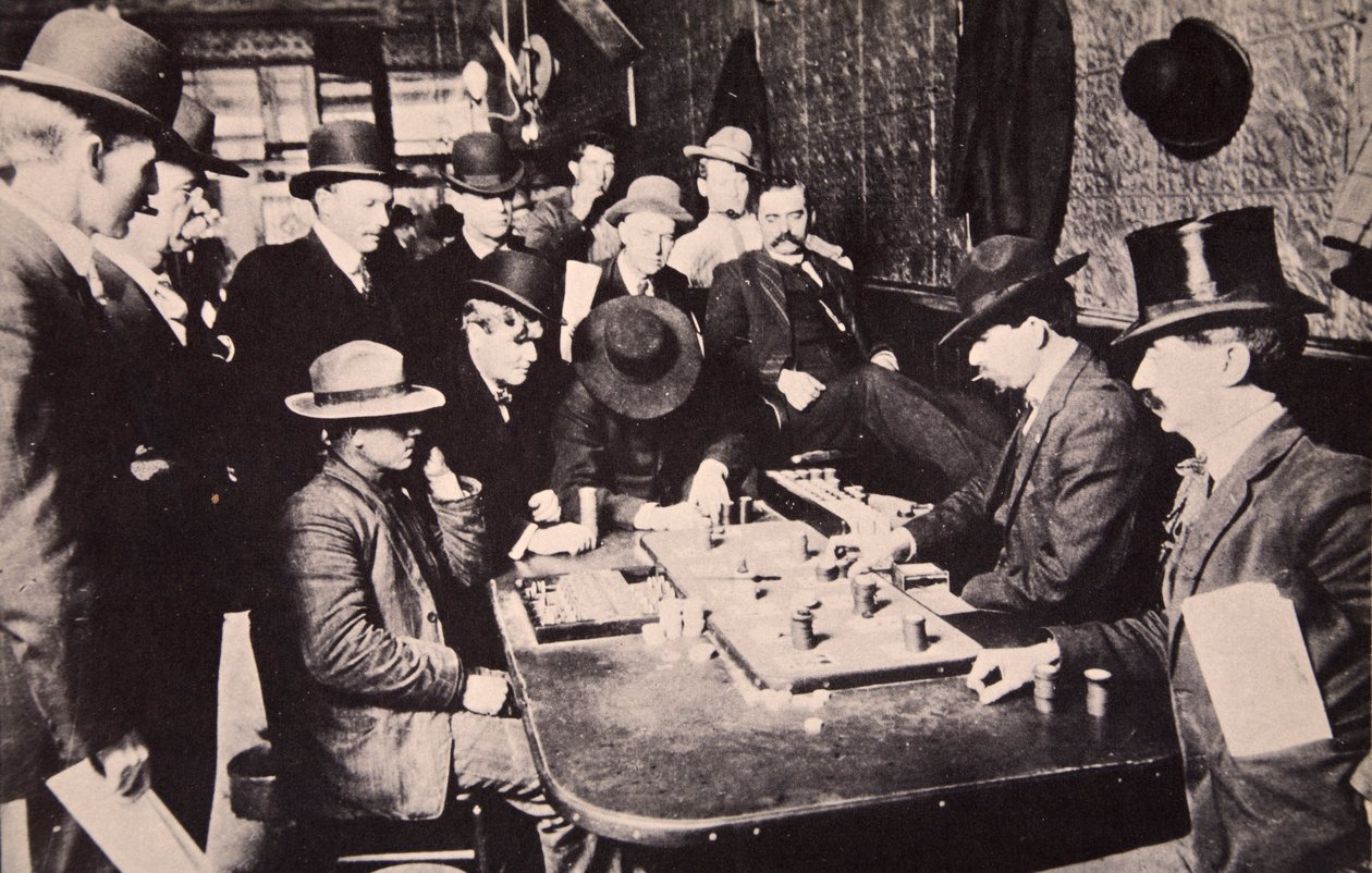 Faro játék az Orient Saloonban az arizonai Bizbee-ben, 1903 alkotó: American Photographer
