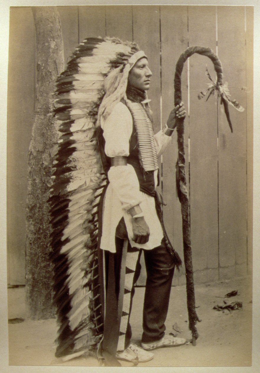 Egy indián portréja a Buffalo Bills Wild Westből, 1889 alkotó: American Photographer