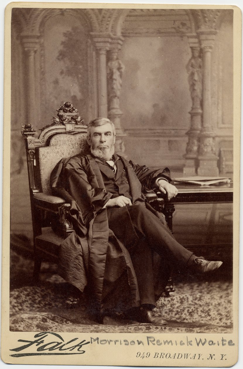Remick Morrison Waite (1816-88), az Egyesült Államok főbírója; fotó: Benjamin Falk, New York (album fotó) alkotó: American Photographer