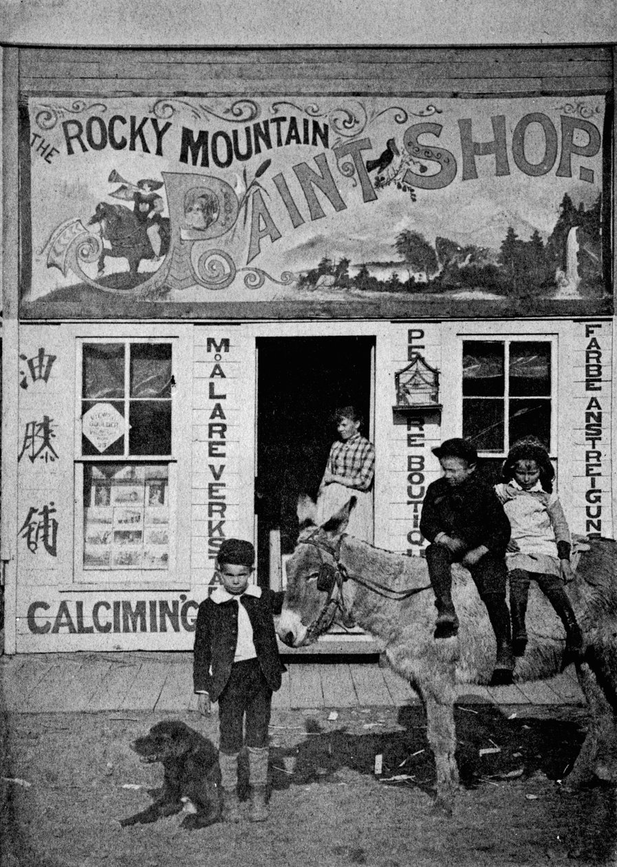 Rocky Mountain festékbolt, 1880-90 körül alkotó: American Photographer