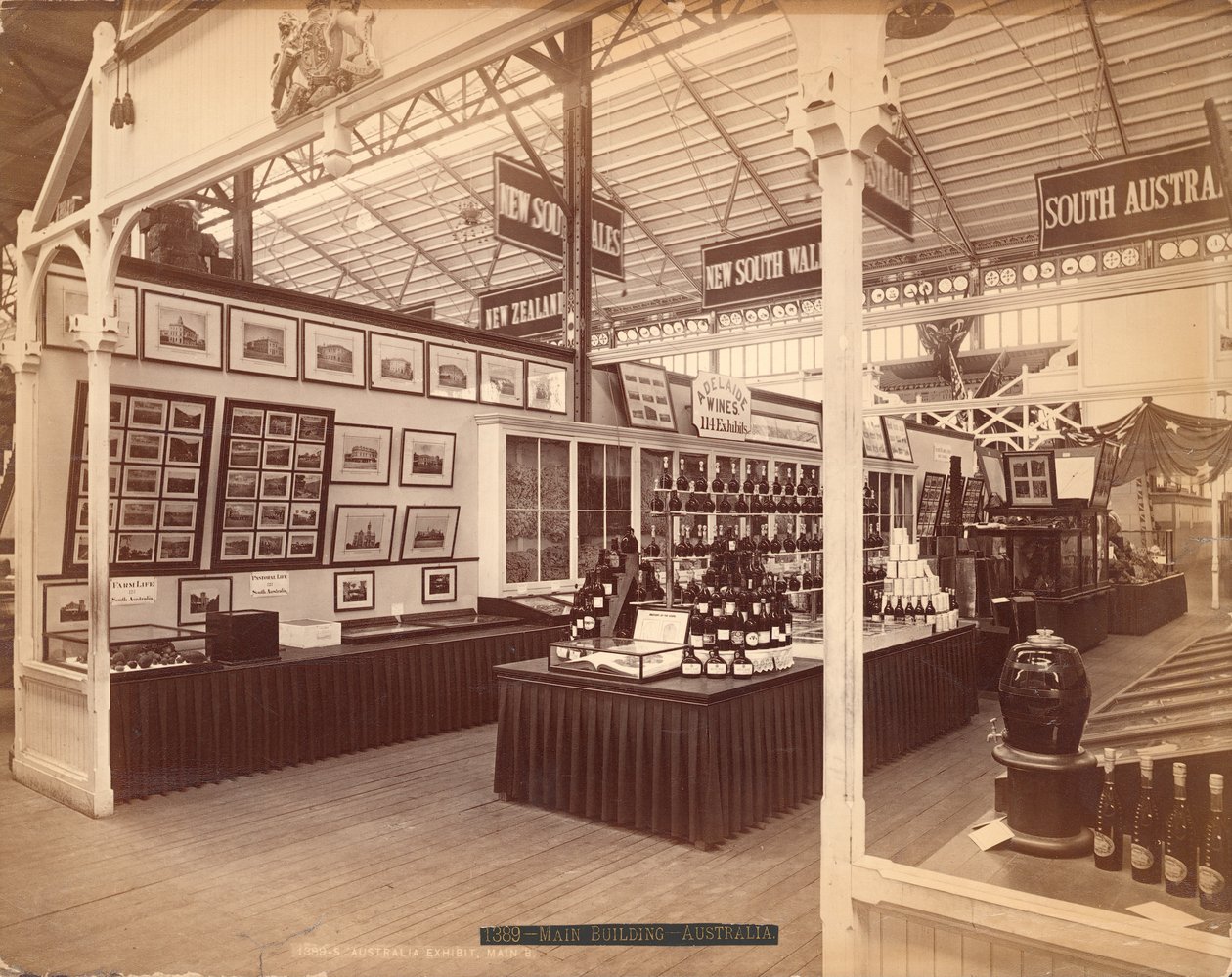 Dél-ausztrál kiállítás, főépület, százéves nemzetközi kiállítás, Philadelphia, 1876 (albumnyomat) alkotó: American Photographer