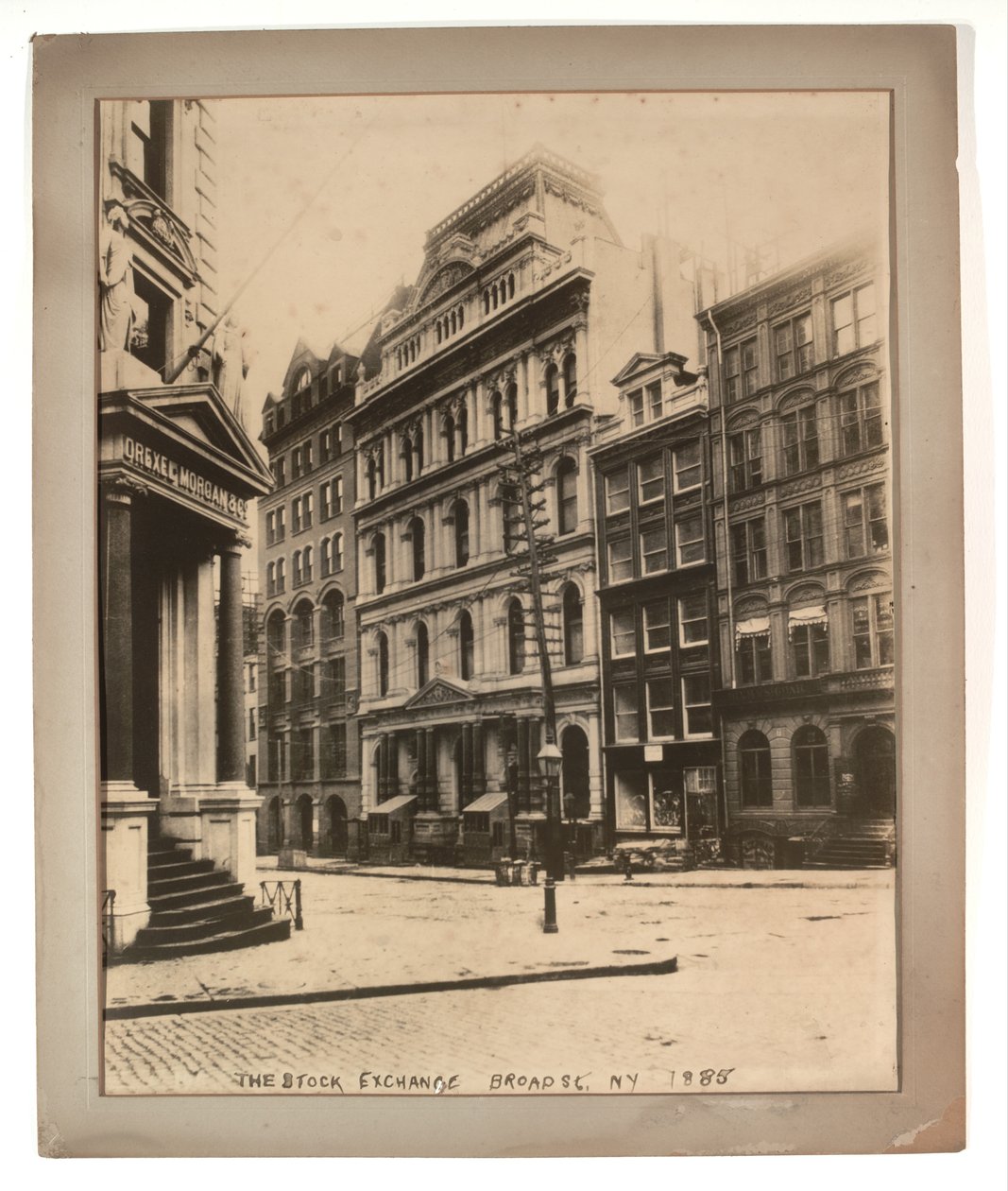 A Broad Street-i tőzsde, 1885 (szépia fotó) alkotó: American Photographer