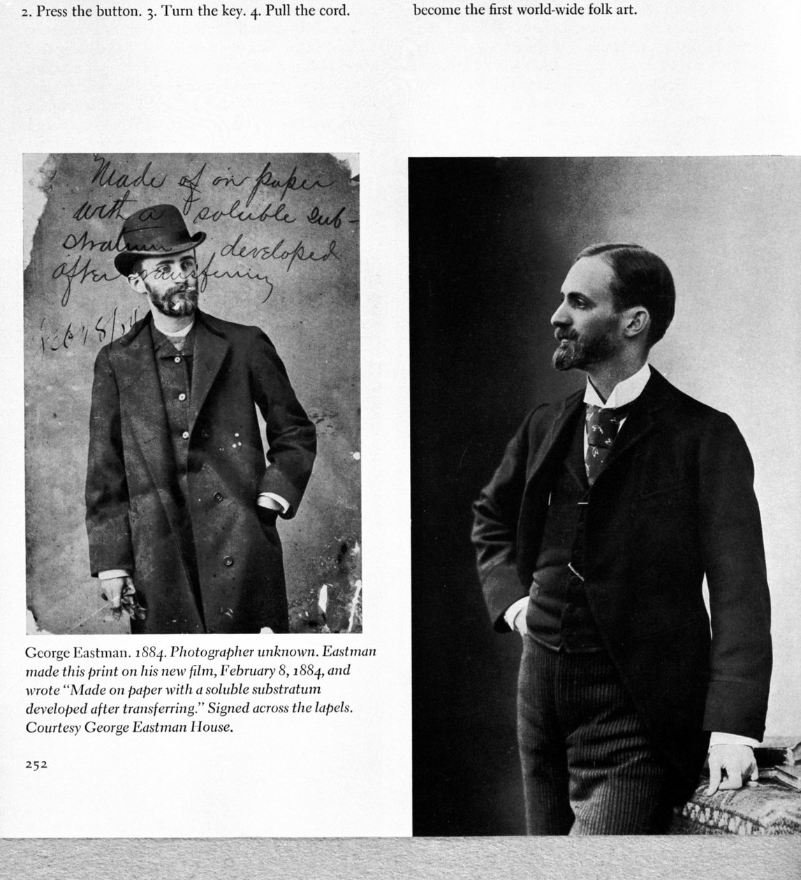 George Eastman (1854-1932) két portréja, 1884 és 1890 alkotó: American Photographer