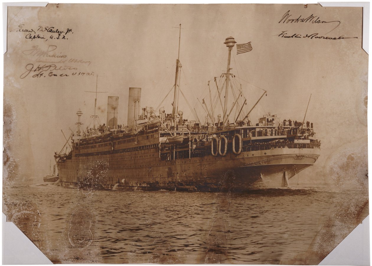 U.S.S. George Washington, 1918 körül (szépia fotó) alkotó: American Photographer