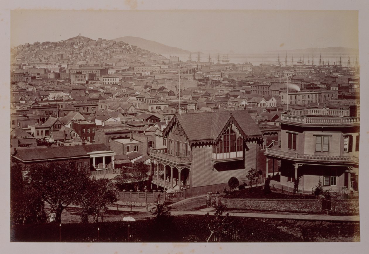 San Francisco kilátása, 1875 körül (albumnyomat) alkotó: American Photographer