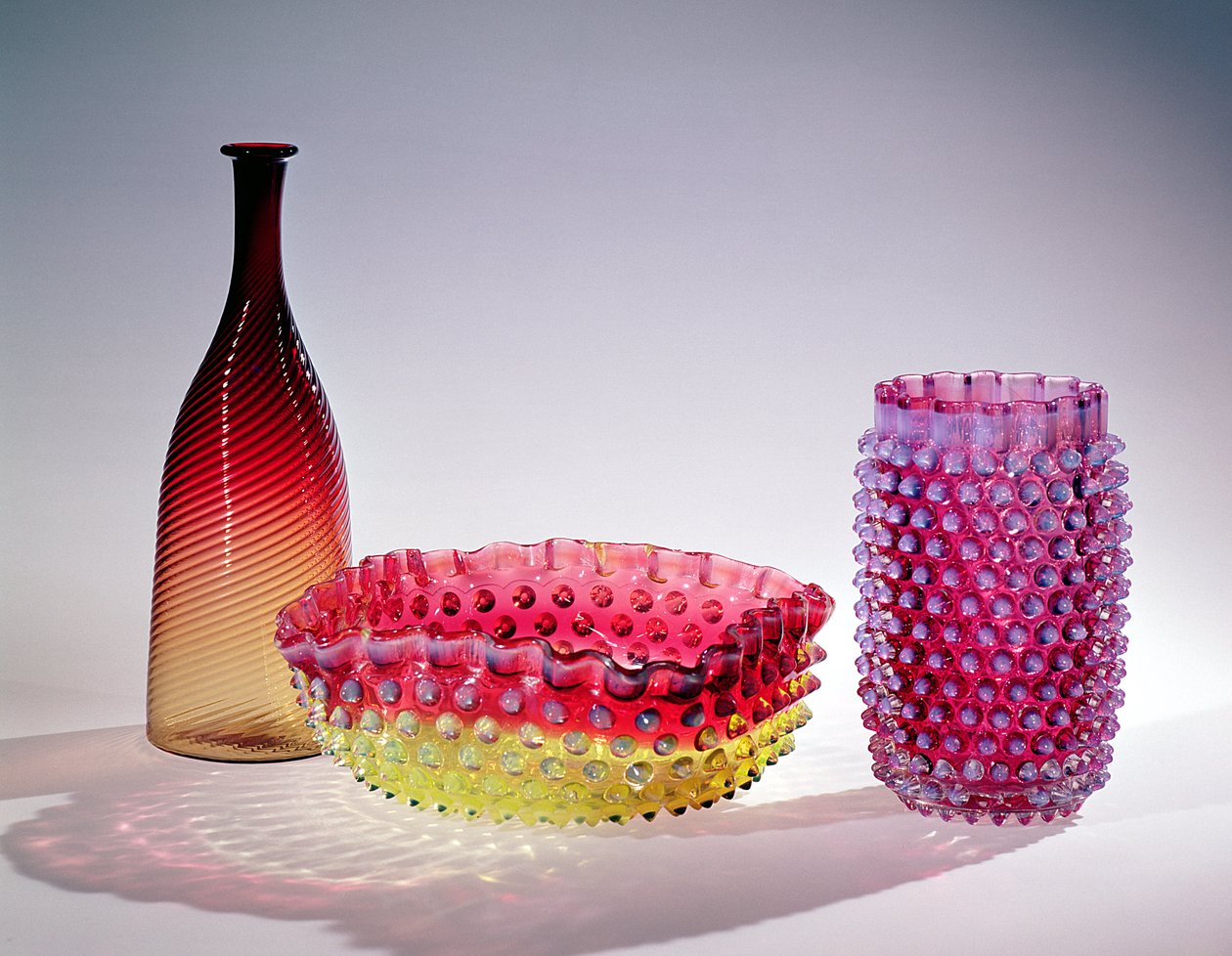 Amberina palack, New England Glass Company, 1885 alkotó: American School