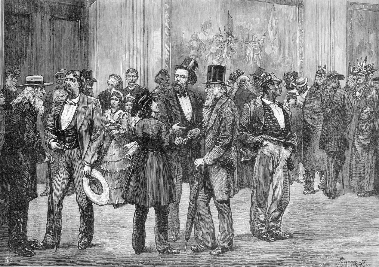 Amerikai vázlatok: Jelenet a Rotundában, Washington, a „The Illustrated London News”-ból, 1876. április 15. alkotó: American School