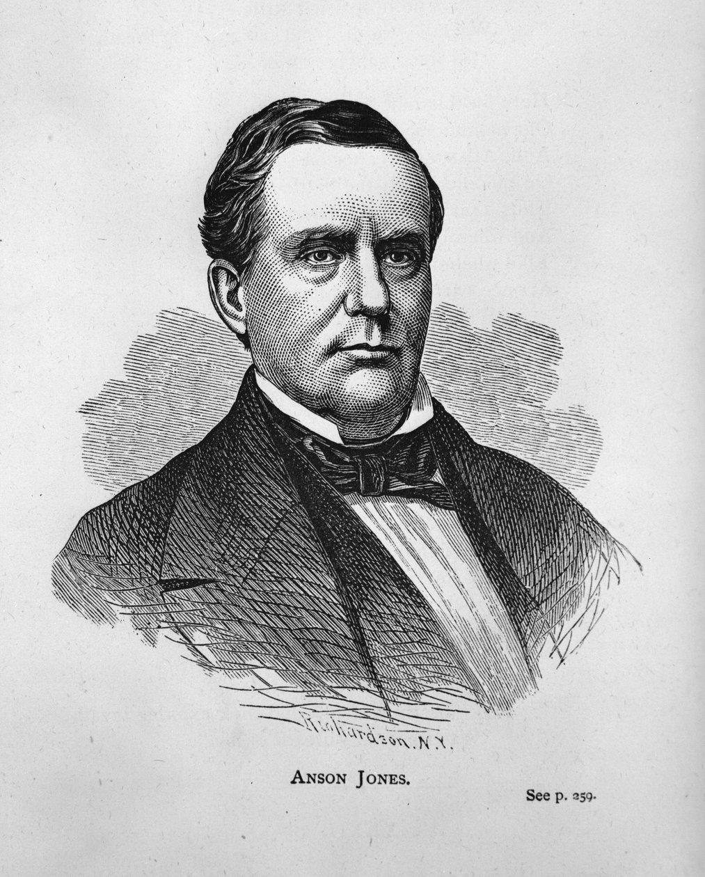 Anson Jones, a Texas History Scrapbookból alkotó: American School