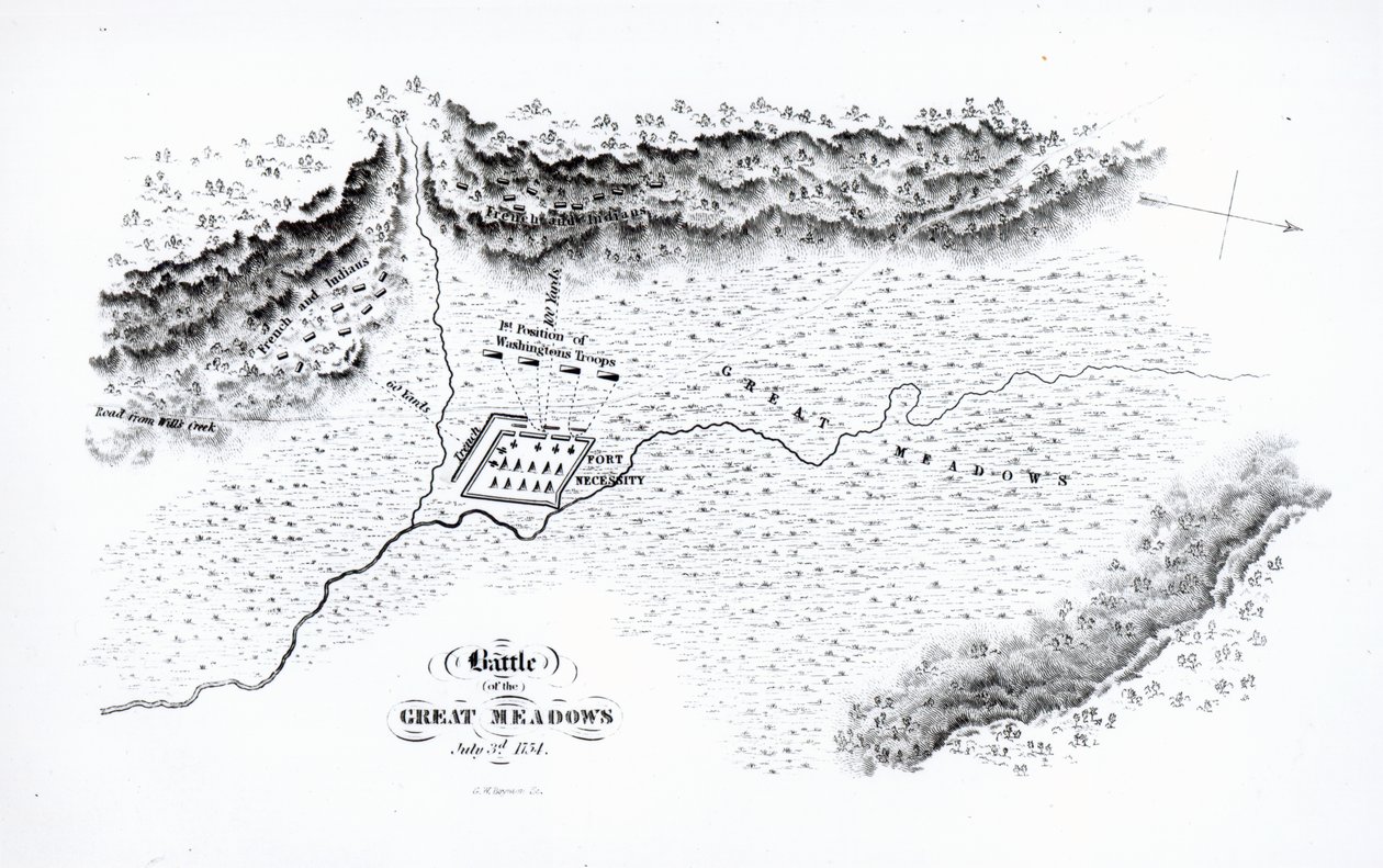 A nagyréti csata, 1754. július 3 alkotó: American School