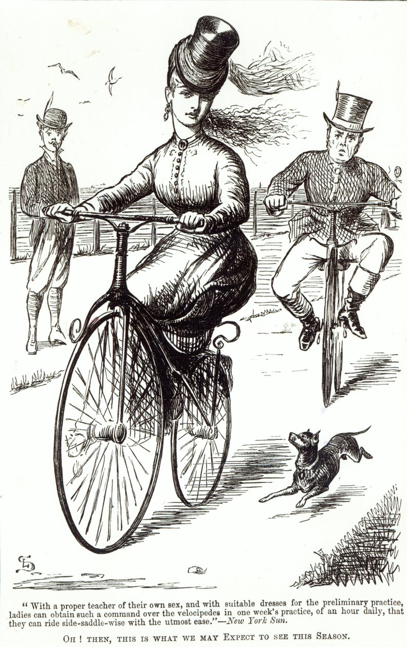 Rajzfilm egy hölgyről egy gyorshajtáson, 1869 alkotó: American School