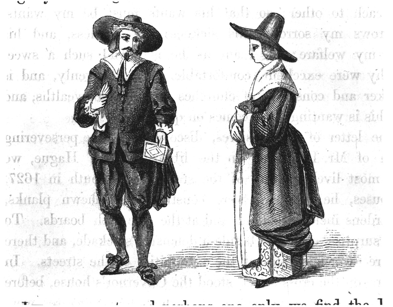A zarándokok jelmeze, W. Bartlett „A zarándokatyák” című művéből, 1853 alkotó: American School