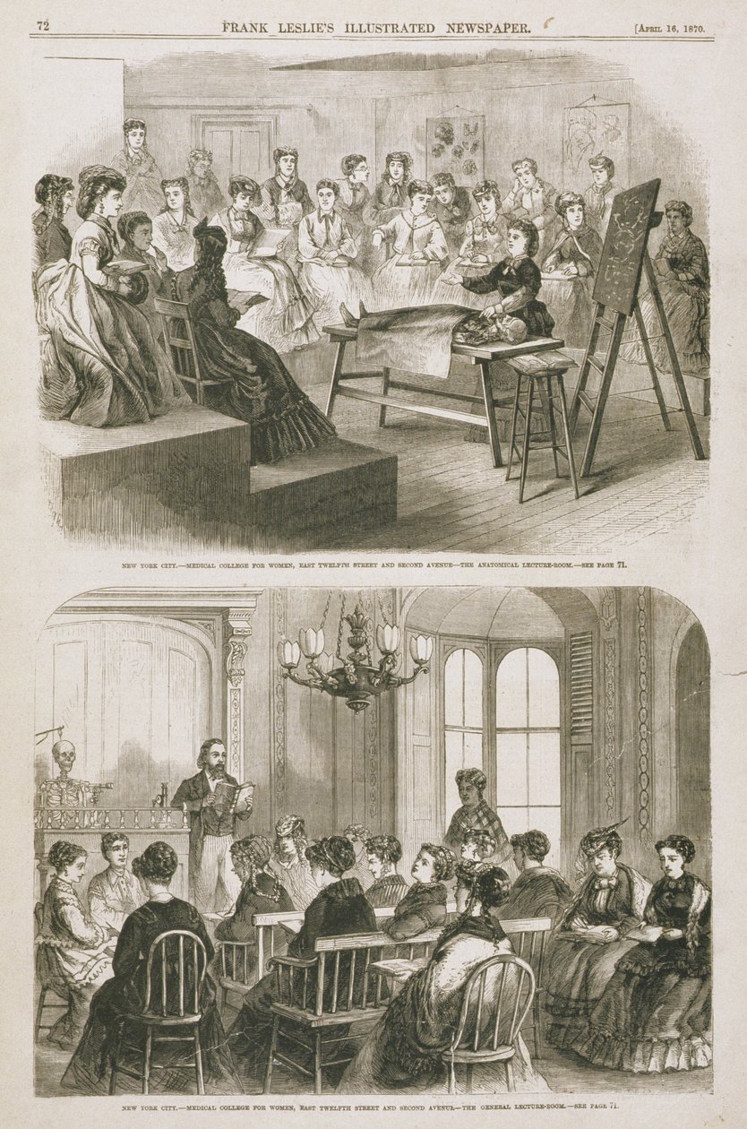 Orvosnők előadást hallgatva, 1870 alkotó: American School