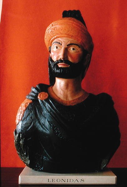 Leonidas figurája a hajó orráról (festett fa) alkotó: American School